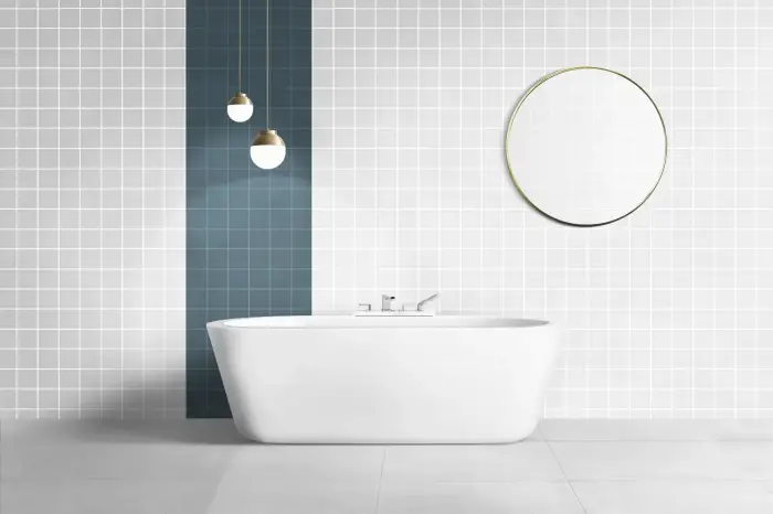 Pose minutieuse de faïence murale dans une salle de bain par Carreleur Bruges